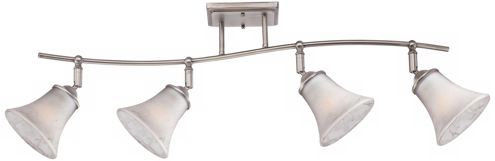 Quoizel Duchess Grey Marble Glass 4-Light Ceiling Fixture