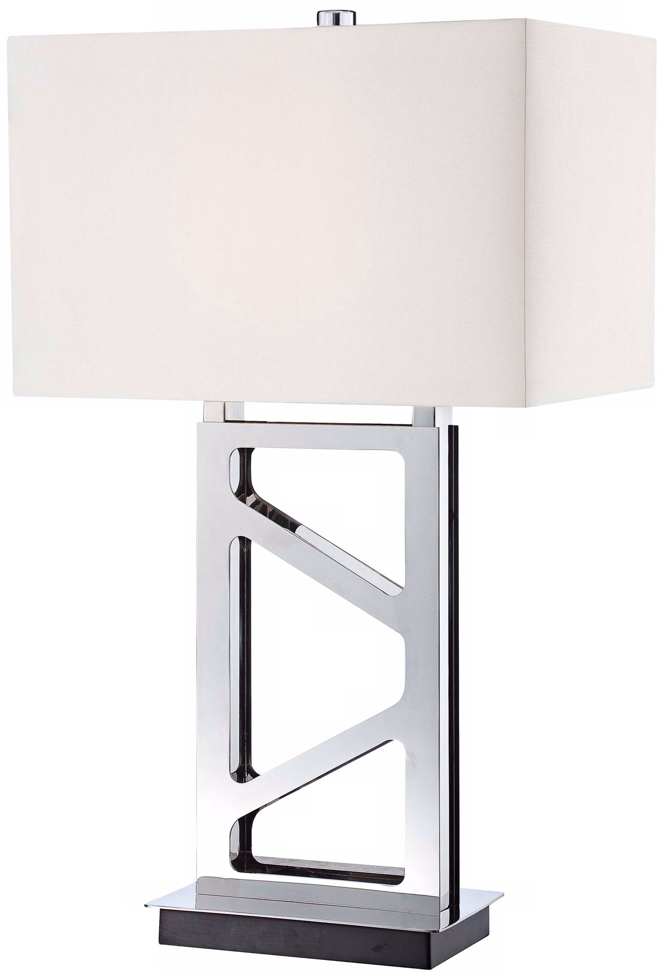 George Kovacs Polished Nickel Open Base Table Lamp