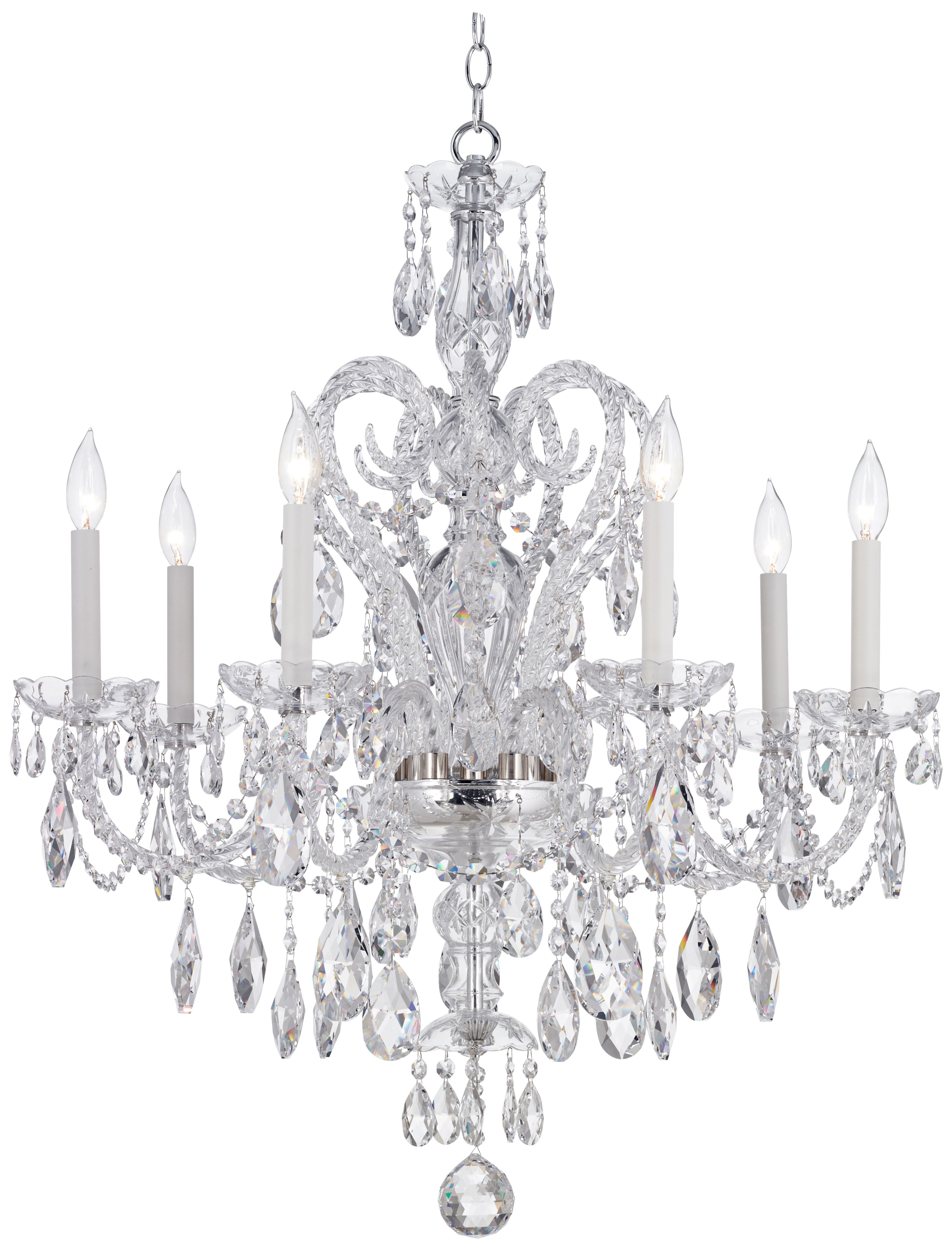 Schonbek Silver Novielle 29" Spectra Crystal Chandelier