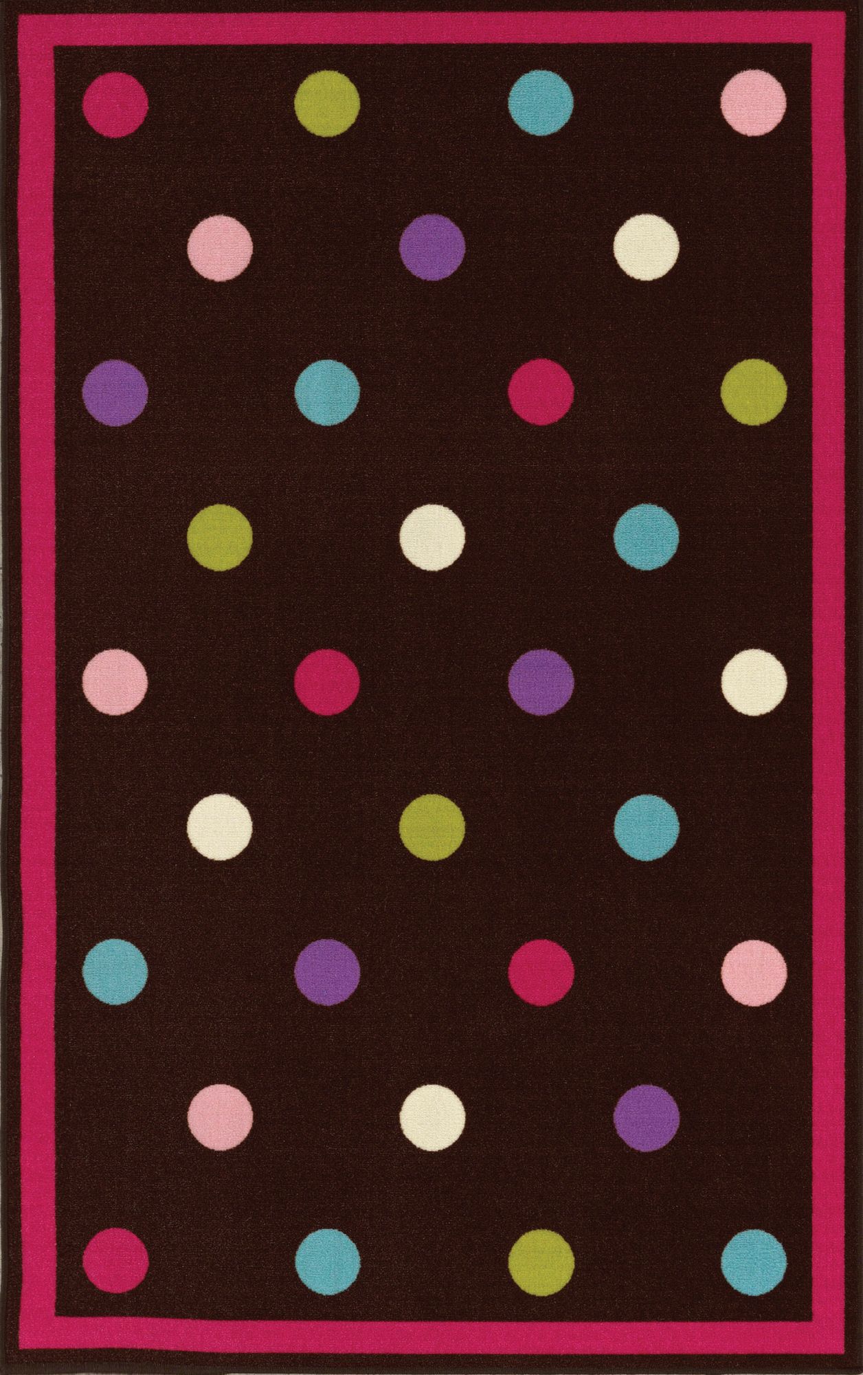 Vibes Collection Spot On Chocolate Area Rug