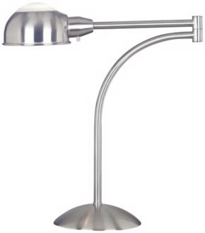 Kenroy Acadia Brushed Steel Finish Swing Arm Desk Lamp R7754