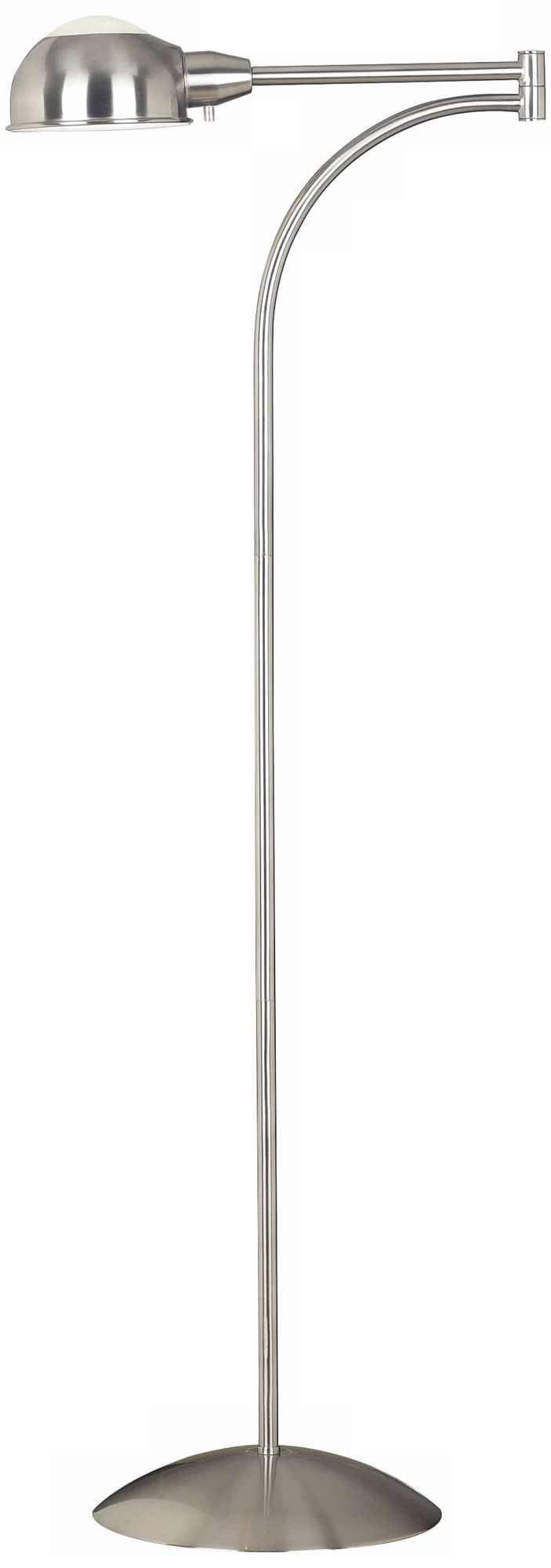 Kenroy Acadia Brushed Steel Finish Swing Arm Floor Lamp