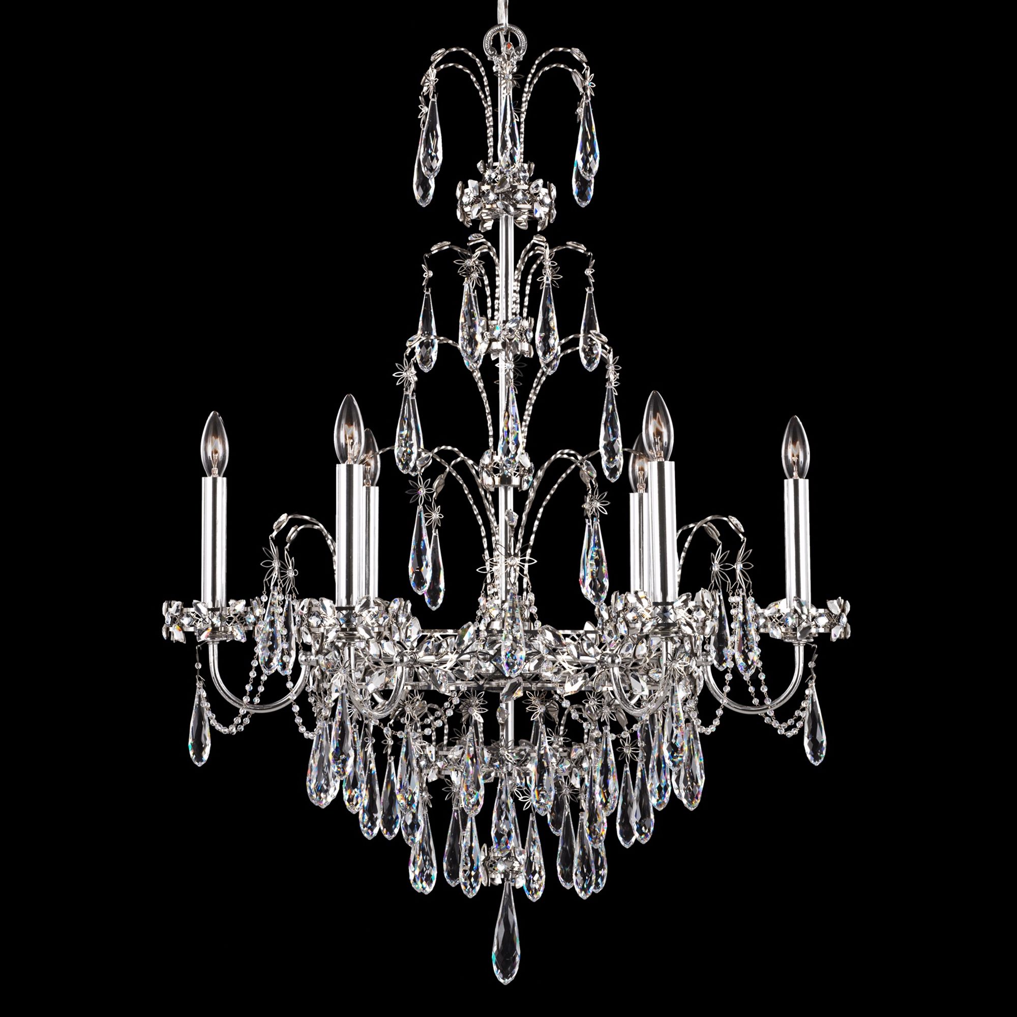 Schonbek Ekaterina 24" Wide Silver Crystal Chandelier