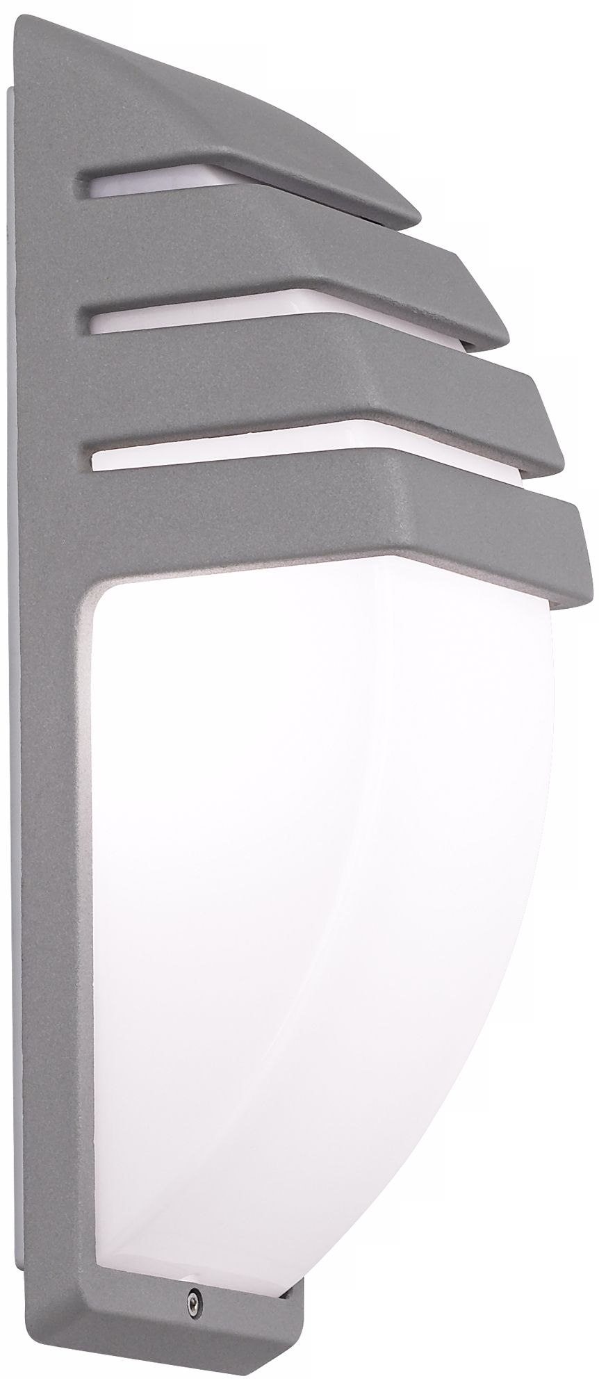 Matte Silver Contemporary Outdoor Wall Light