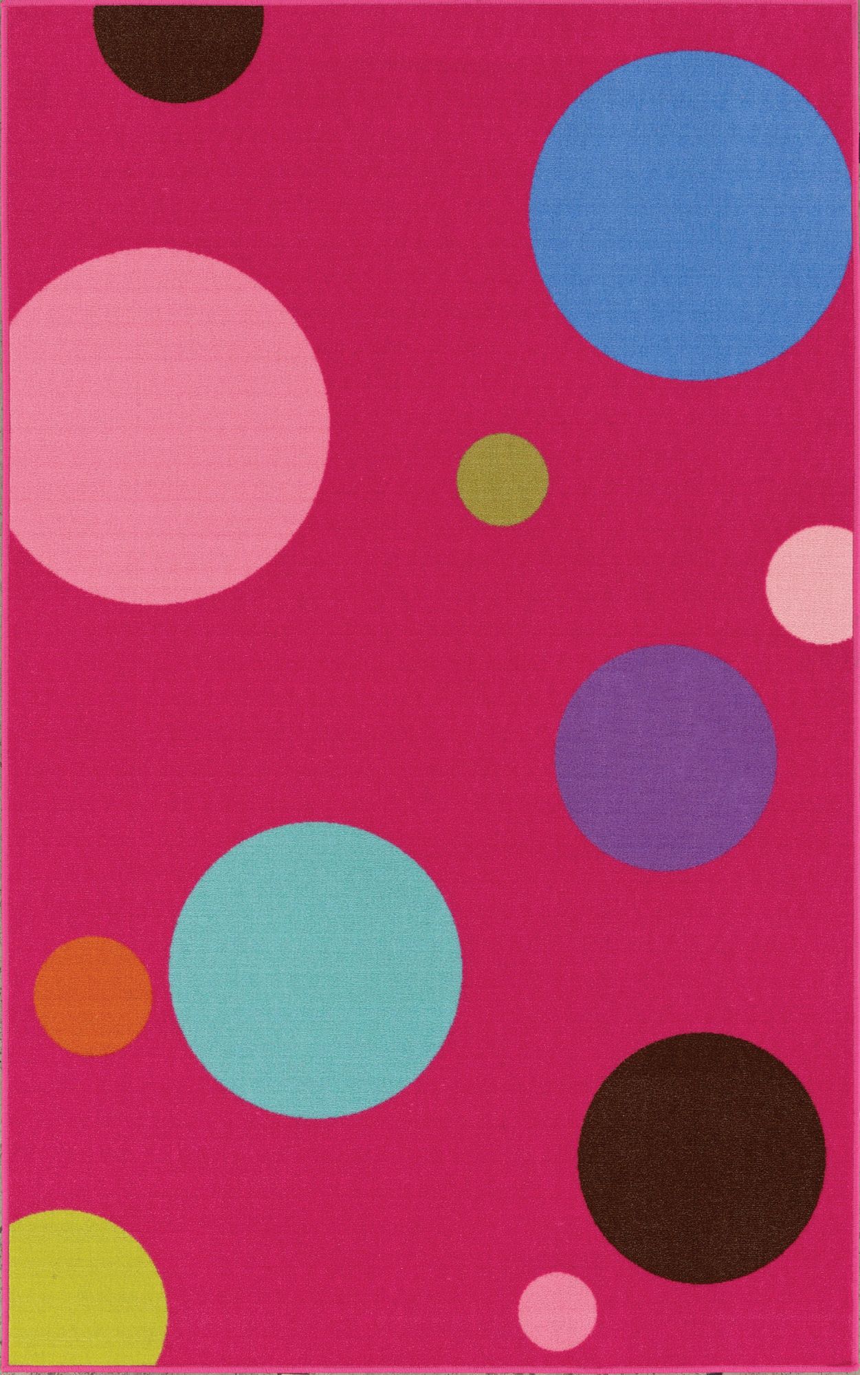 Vibes Collection Bounce Fuchsia Area Rug