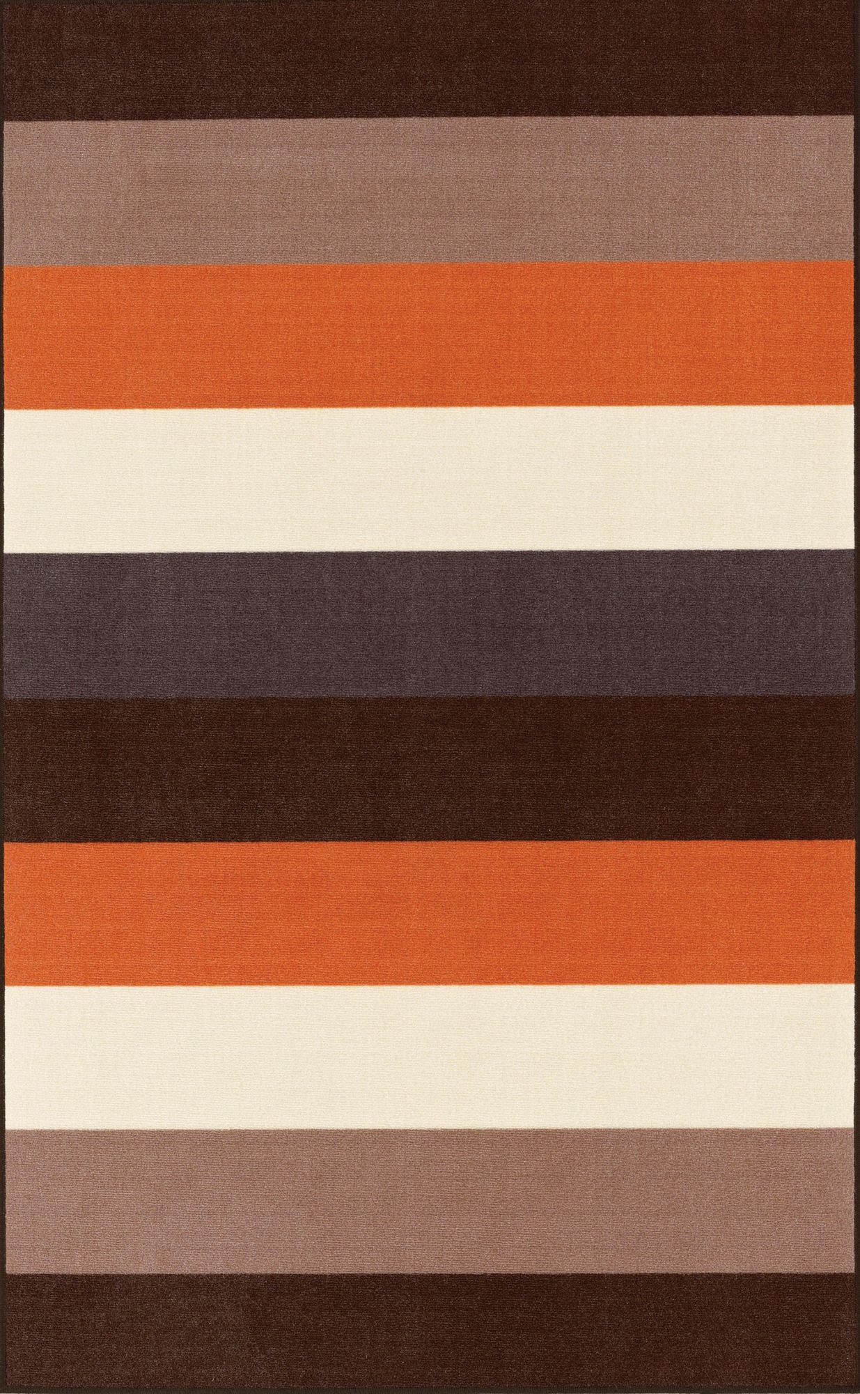 Vibes Collection Stacked Chocolate 56x44 Area Rug R7893