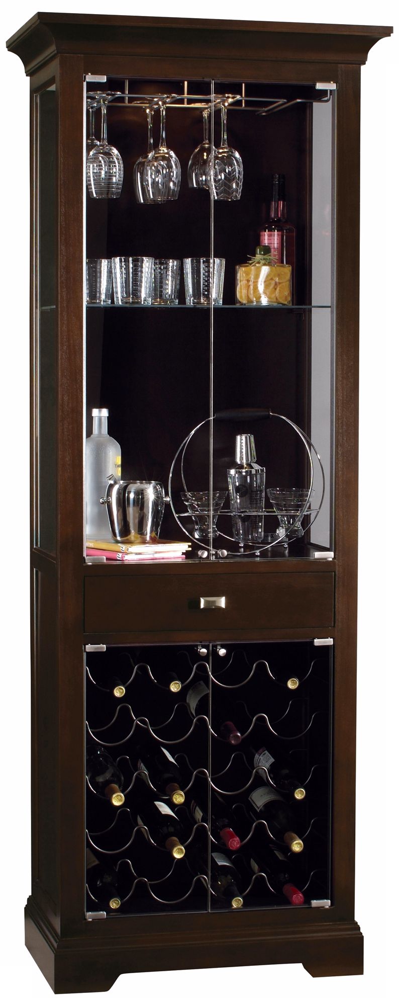 Howard Miller Metropolis Black Coffee Bar Cabinet R7964