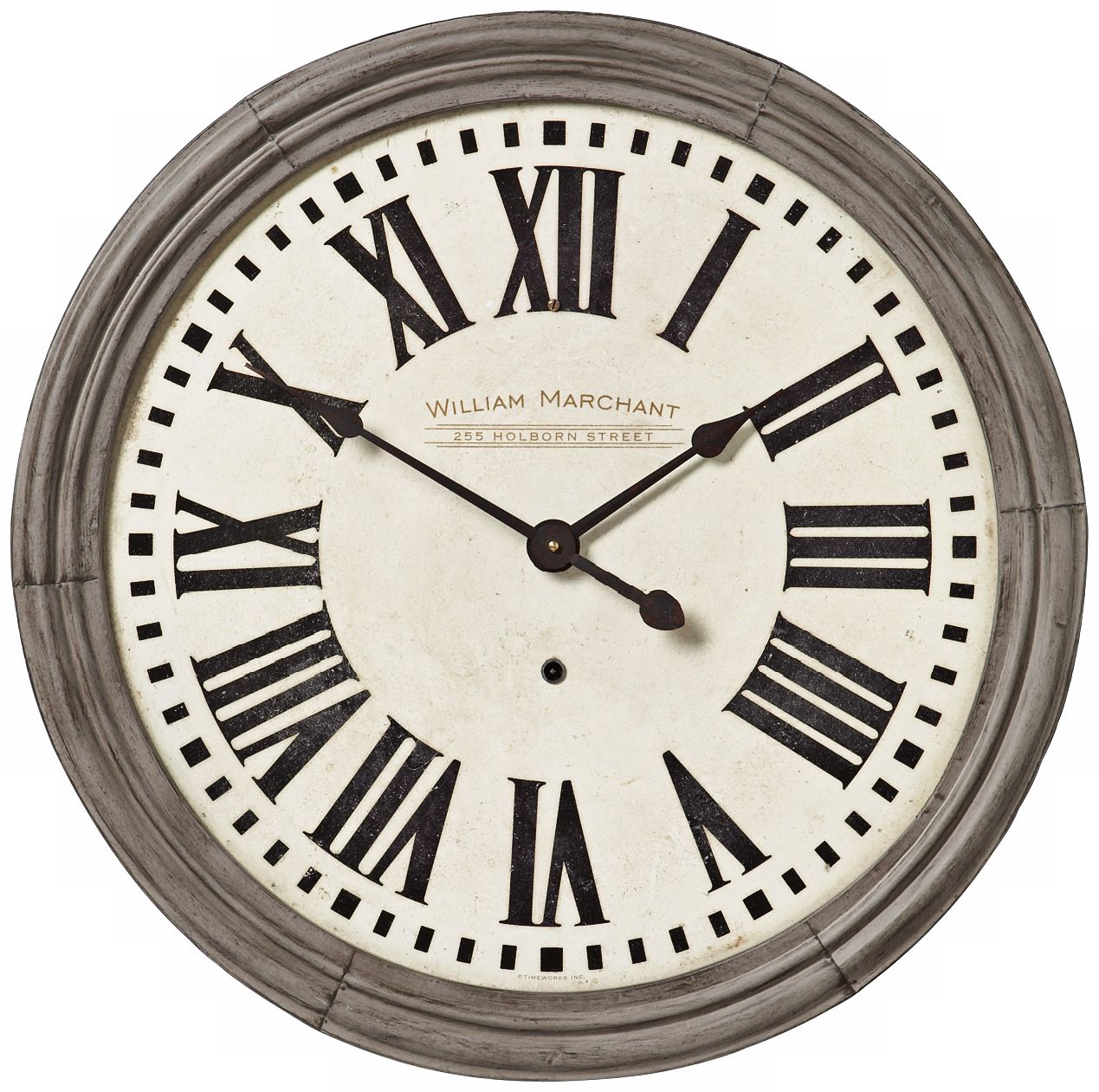 William Marchant Cream Gray 27" Wide Round Wall Clock