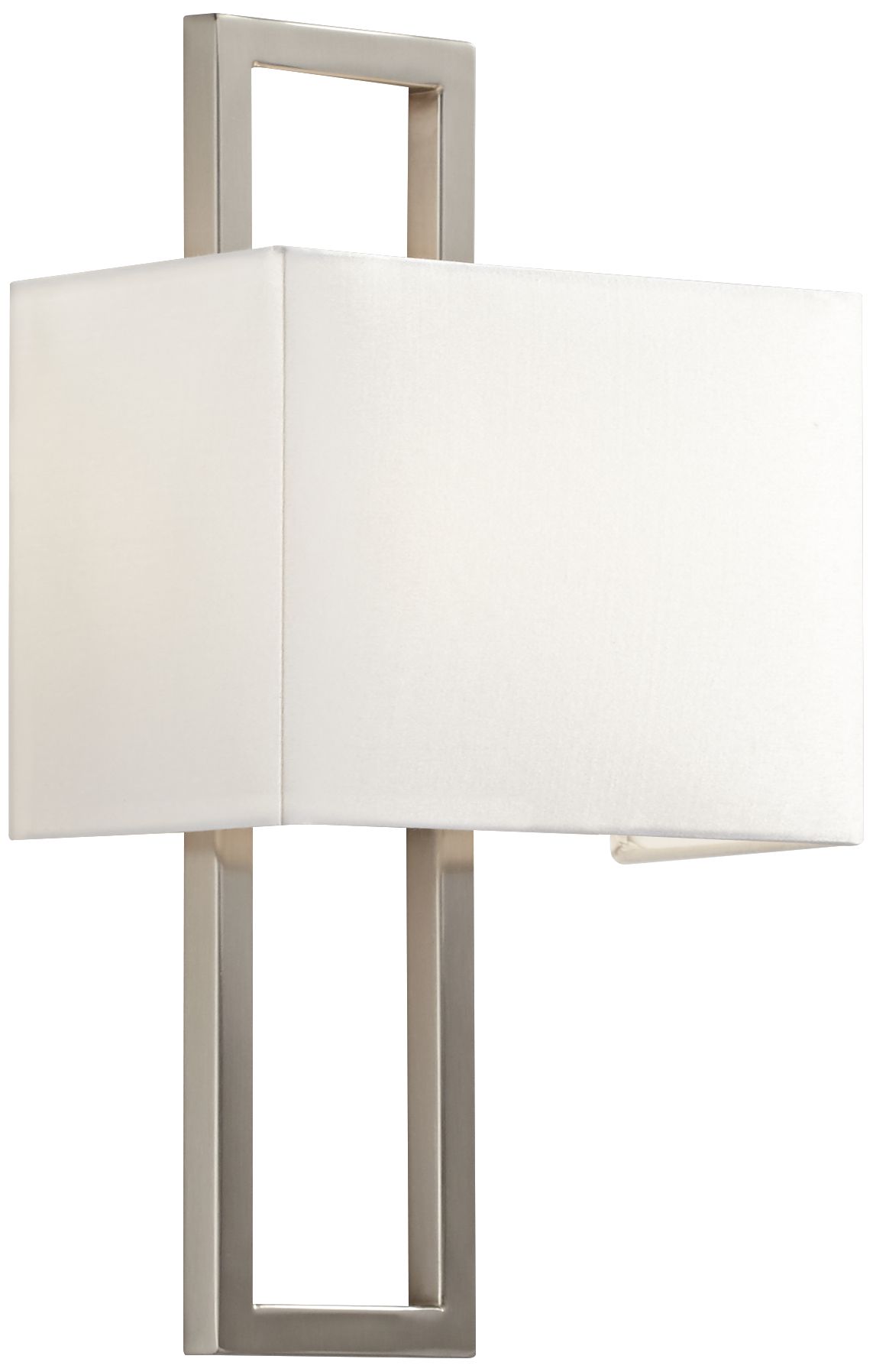 Brushed Steel 15 1/2" High Rectangular Wall Sconce