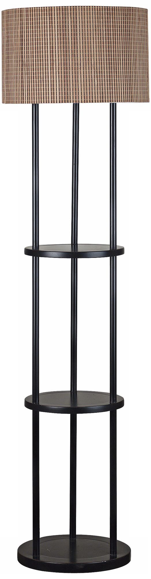 Kenroy Curio Oil-Rubbed Bronze Floor Lamp with Shelves