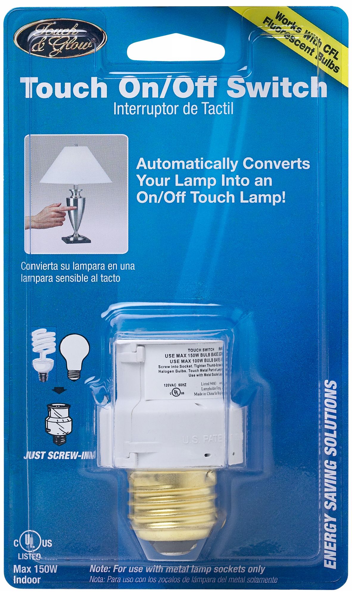 Touch and Glow One-Touch Screw-In Socket Adaptor