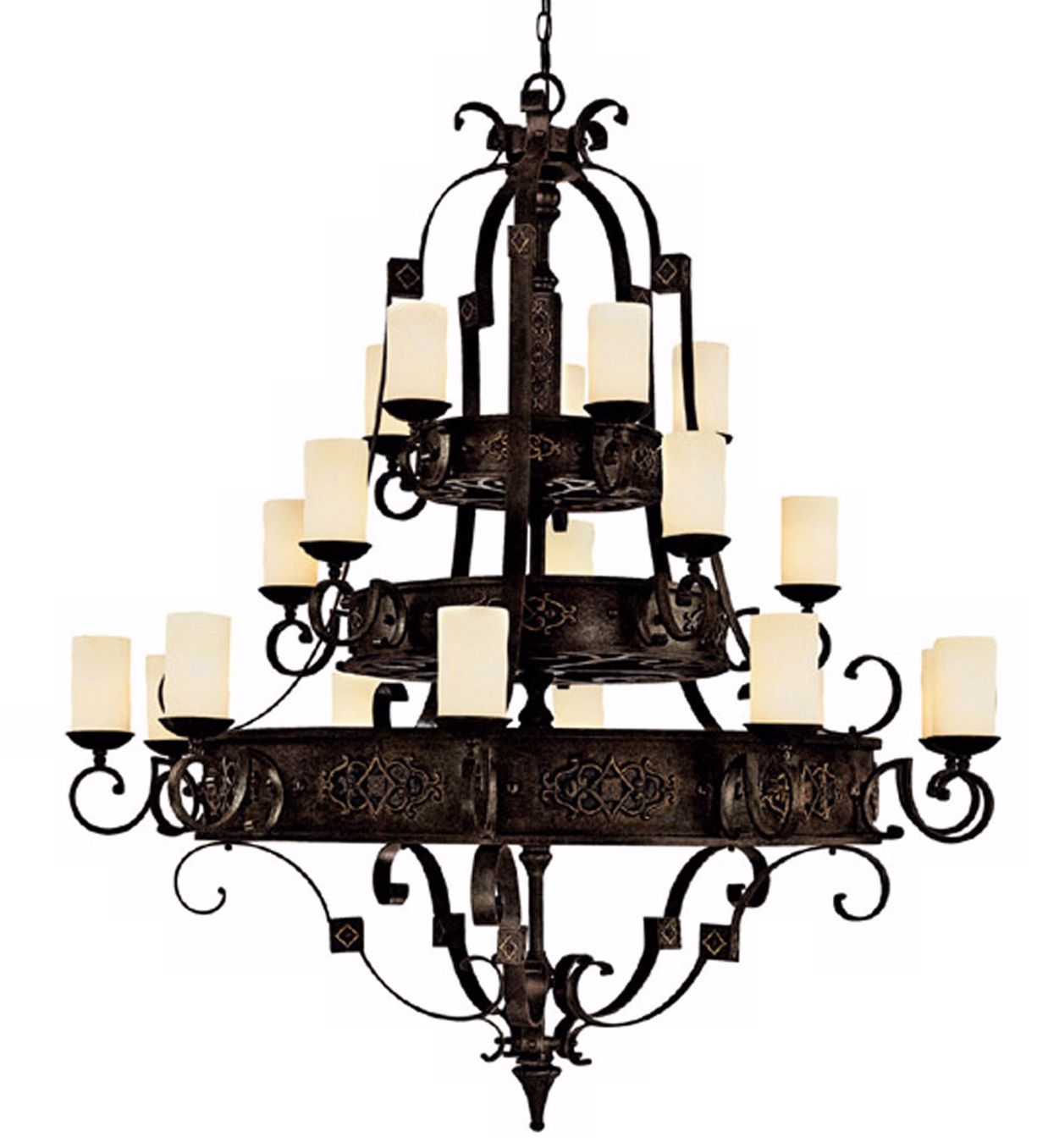 River Crest Collection 20-Light 61" Wide Candle Chandelier