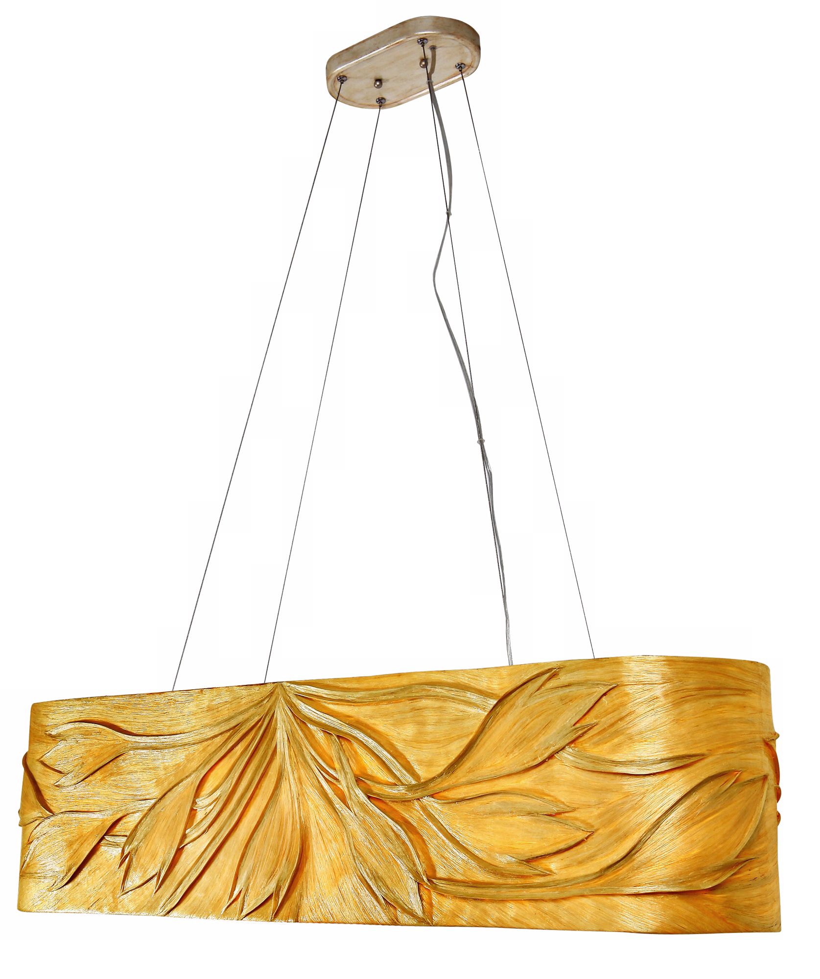 Varaluz Flair Natural Grass Linear Pendant Light