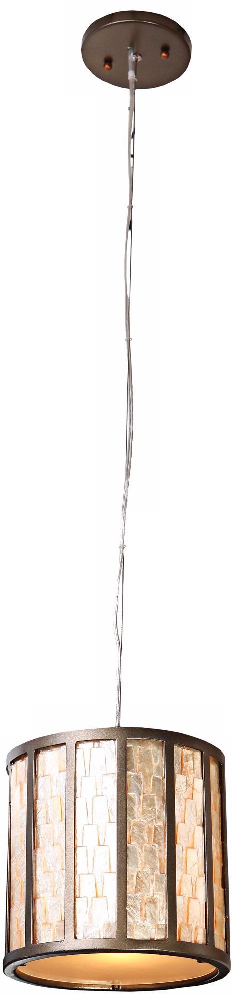 Varaluz Affinity Natural Capiz Shell Mini Pendant Light