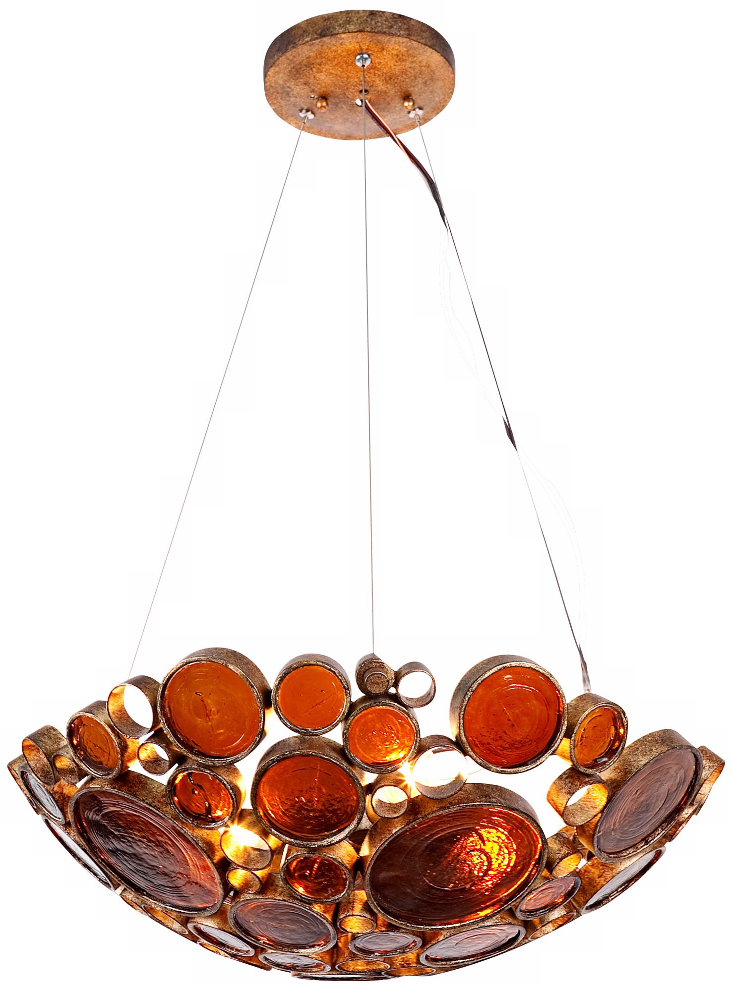 Varaluz Fascination Kolorado Reclaimed Glass Bowl Pendant