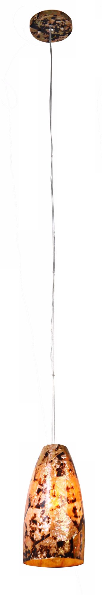 Varaluz Natural Chocolate Tiger Shell Big Mini Pendant Light