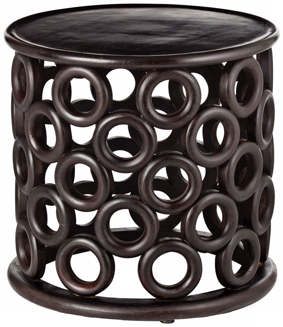 Arteriors Home Kamal Hand-Carved Wood SideTable