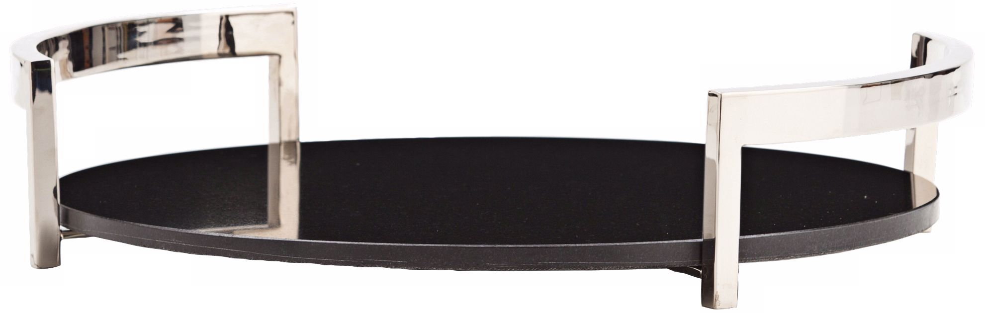 Libra 18" Round Marble and Metal Tray