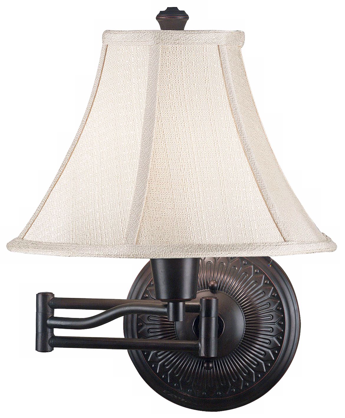 Kenroy Home Amherst Bronze Plug-In Swing Arm Wall Light