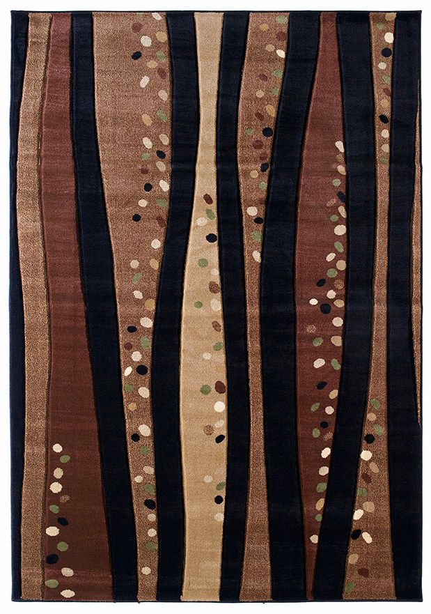 Mossa Collection Overflow Toffee Area Rug
