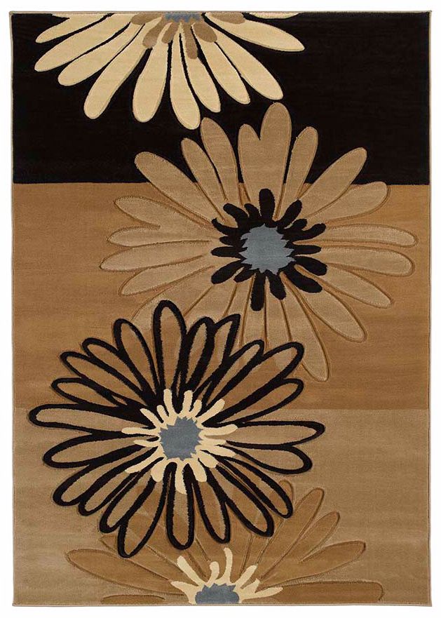 Mossa Collection Daisy Chocolate Area Rug