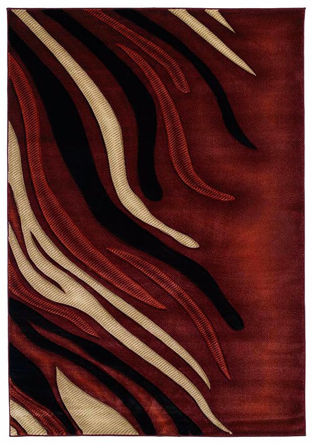 Mossa Collection Ember Terracotta Area Rug