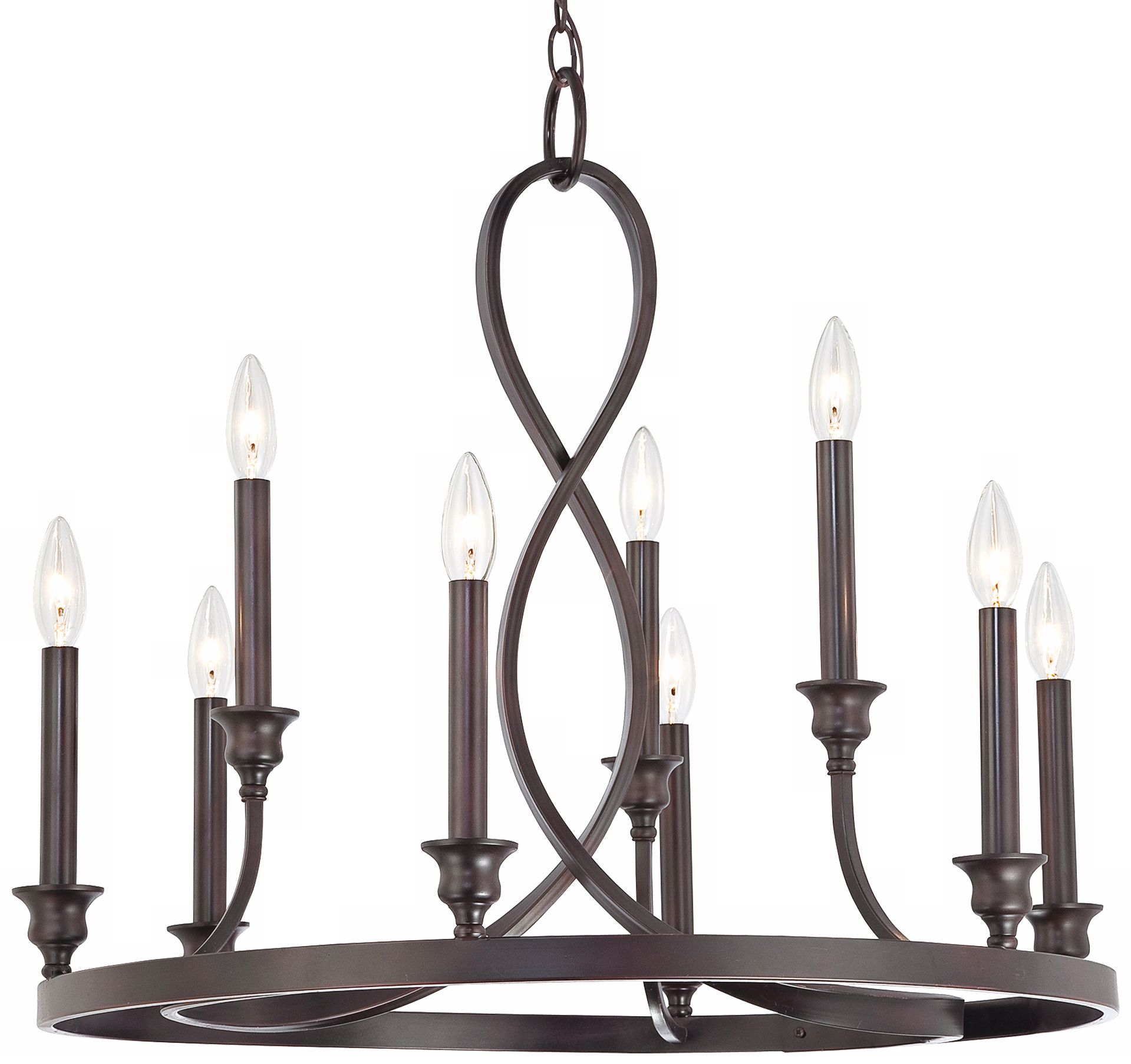 Quoizel Whitfield Black Cherry Two Tier Chandelier