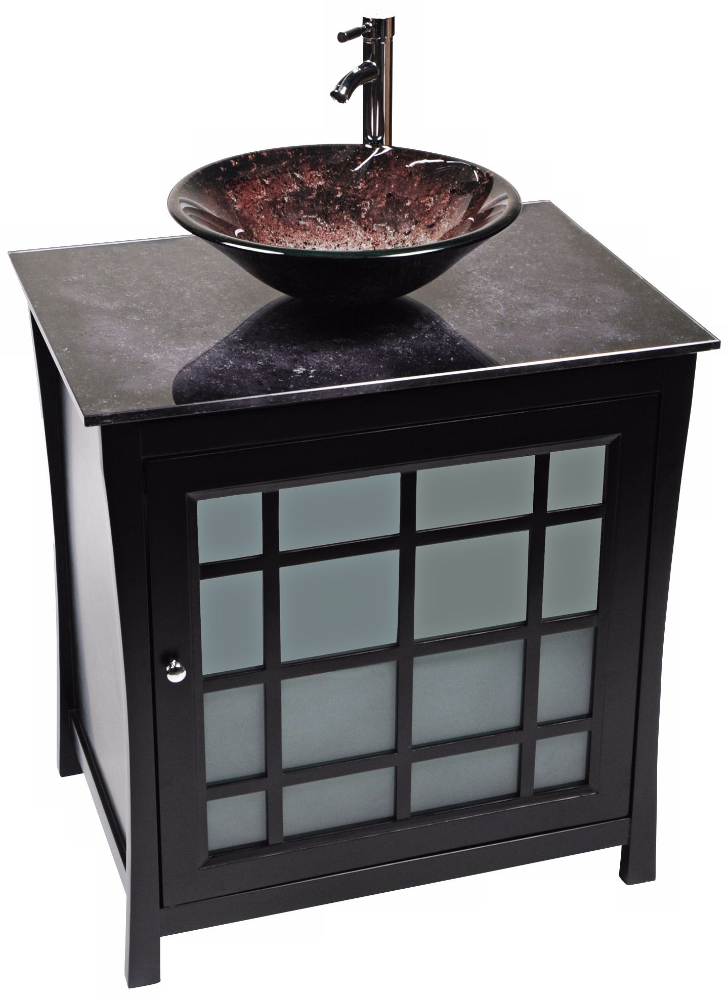 Panache Volcano Glass Contemporary Vanity
