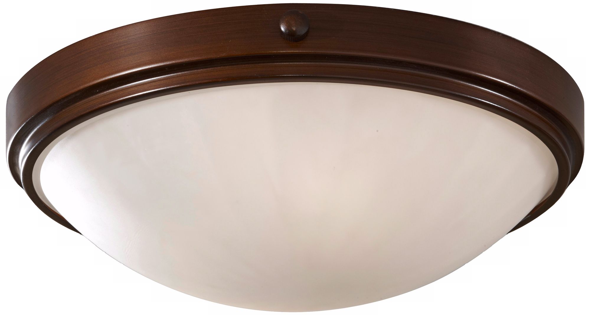 Murray Feiss Perry Bronze 13" Round Flush Ceiling Light