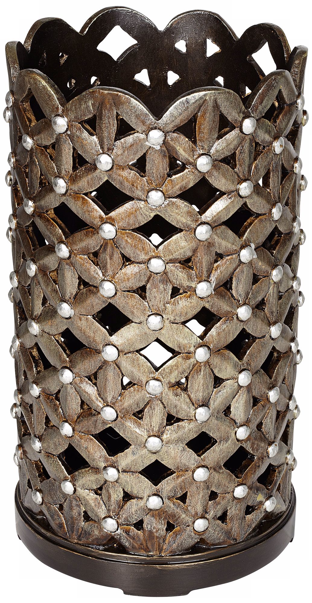 Floral Lattice Pillar Candle Holder