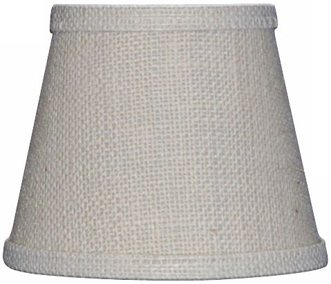 Off White Burlap Lamp Shade 8x14x10.25 (Spider)