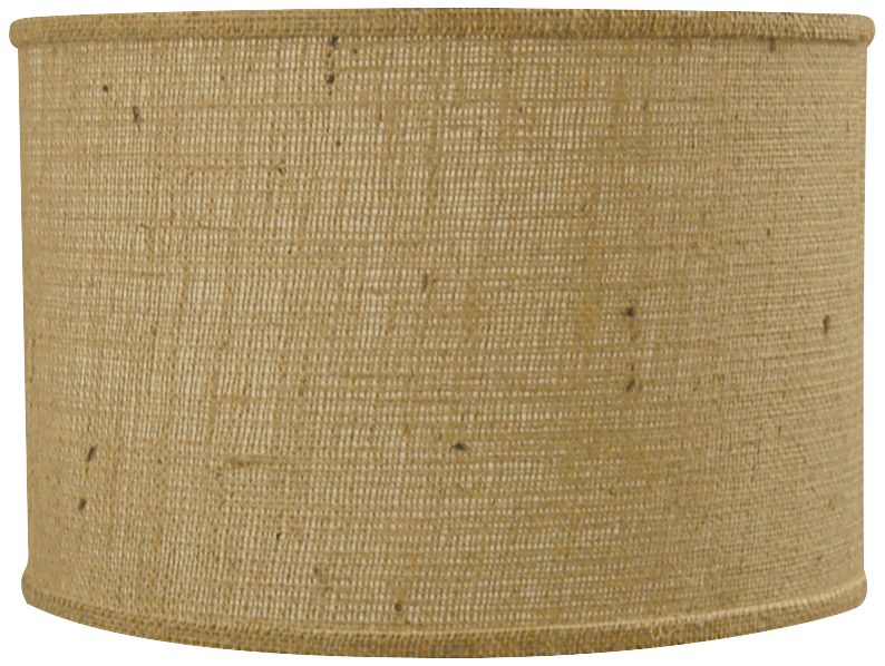 Natural Burlap Drum Shade 14x14x11 (Spider)