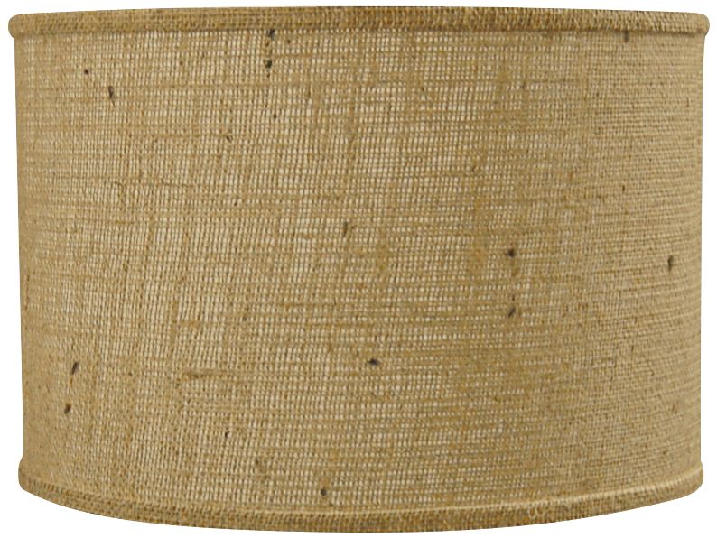 Natural Burlap Drum Shade 16x16x13 (Spider)