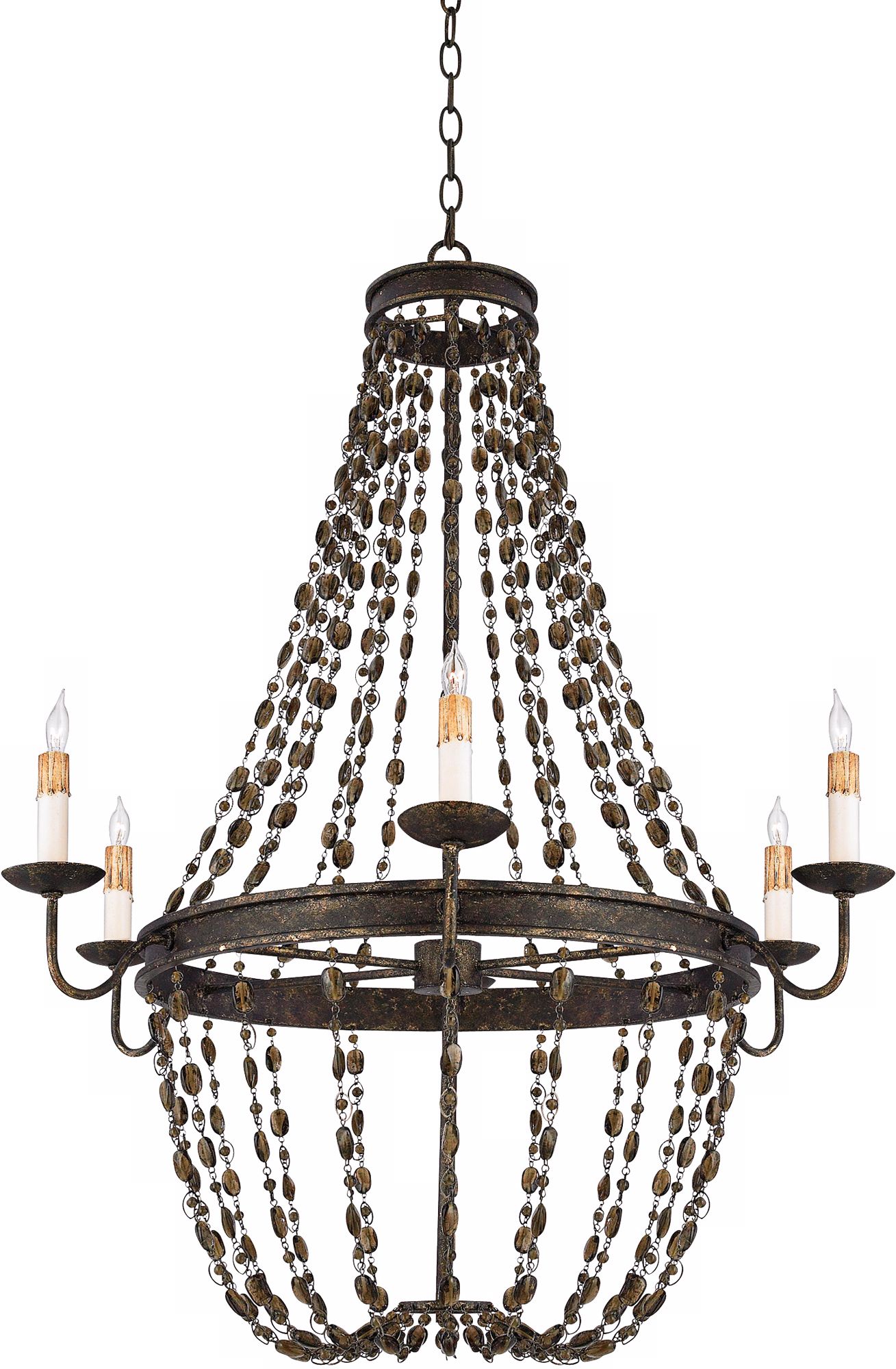 Quoizel Cabris Mayan Gold Large 6-Light Chandelier