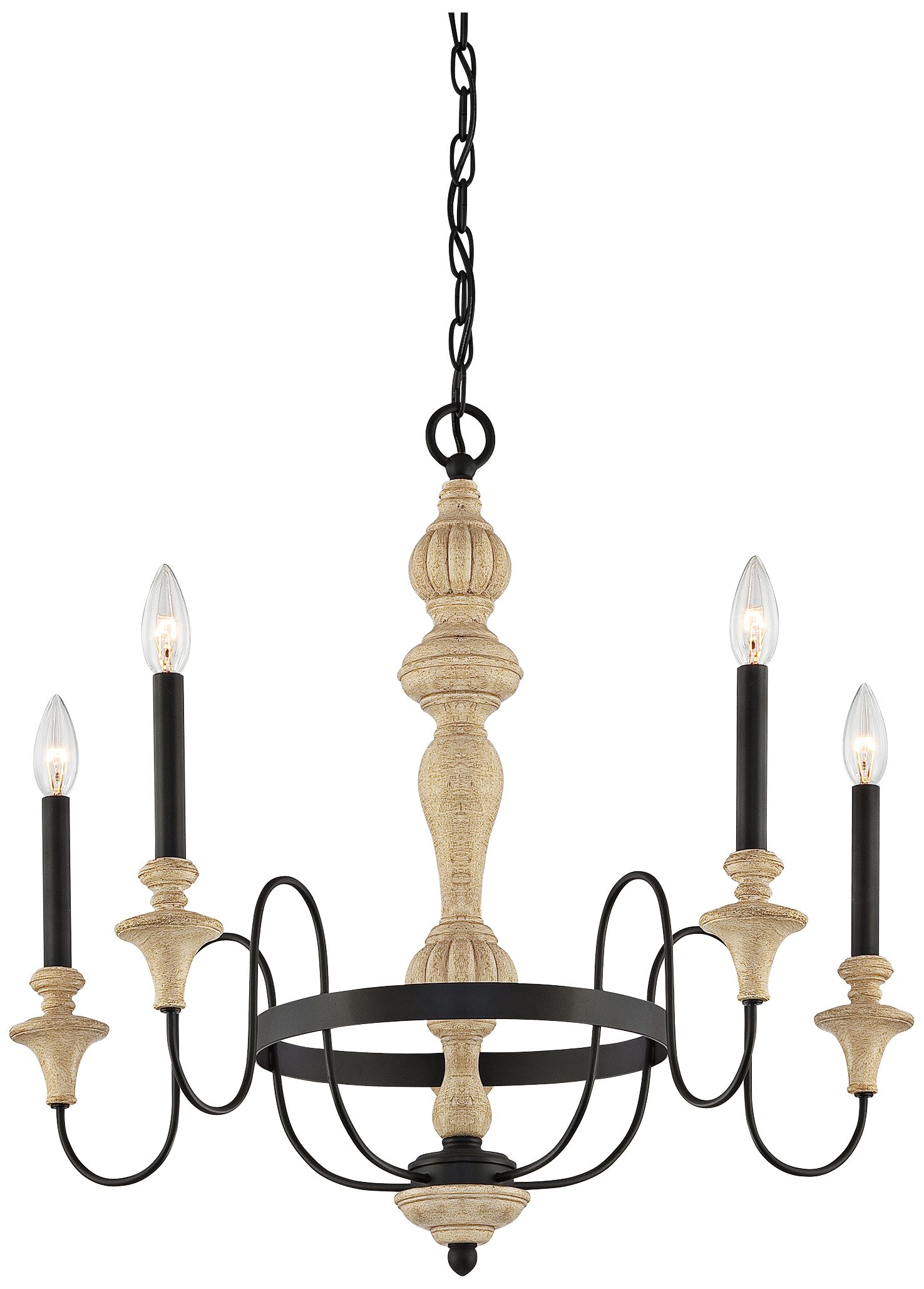 Quoizel Elmwood 26" Wide Sand Bisque Chandelier