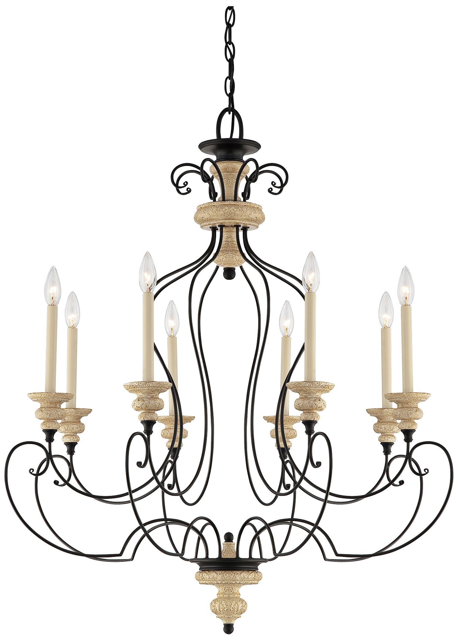 Quoizel Shelby Sand Bisque 35" Wide Chandelier