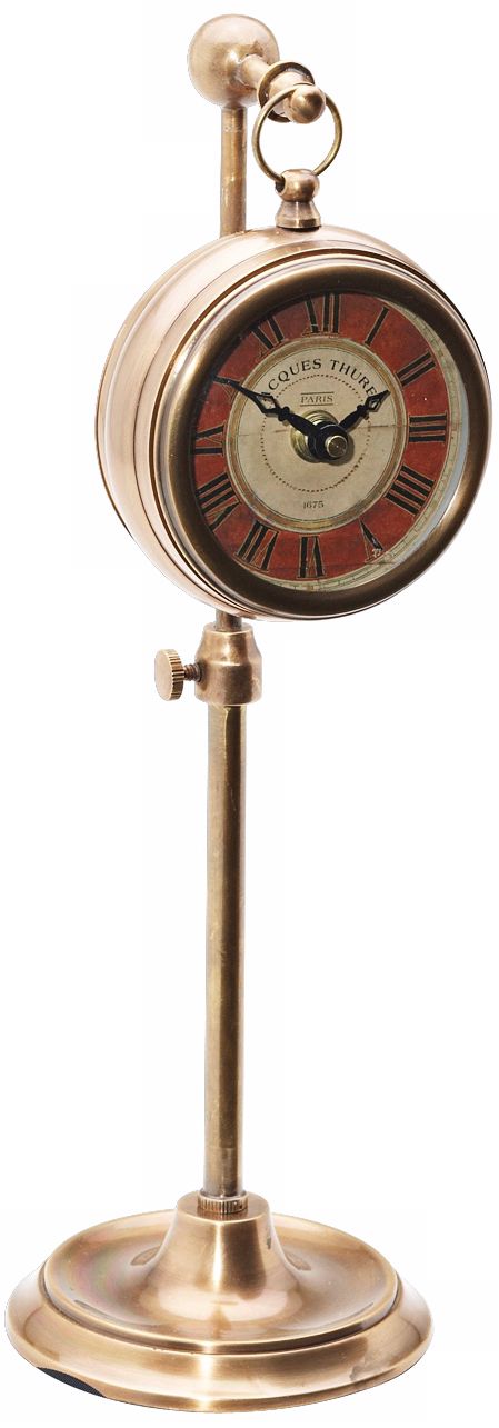 Uttermost Thuret Brass Pocket Watch Desk Clock