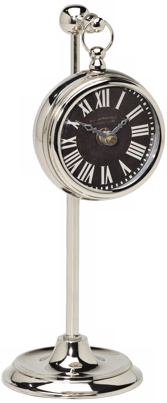 Uttermost Marchant Black Pocket Watch Desk Clock