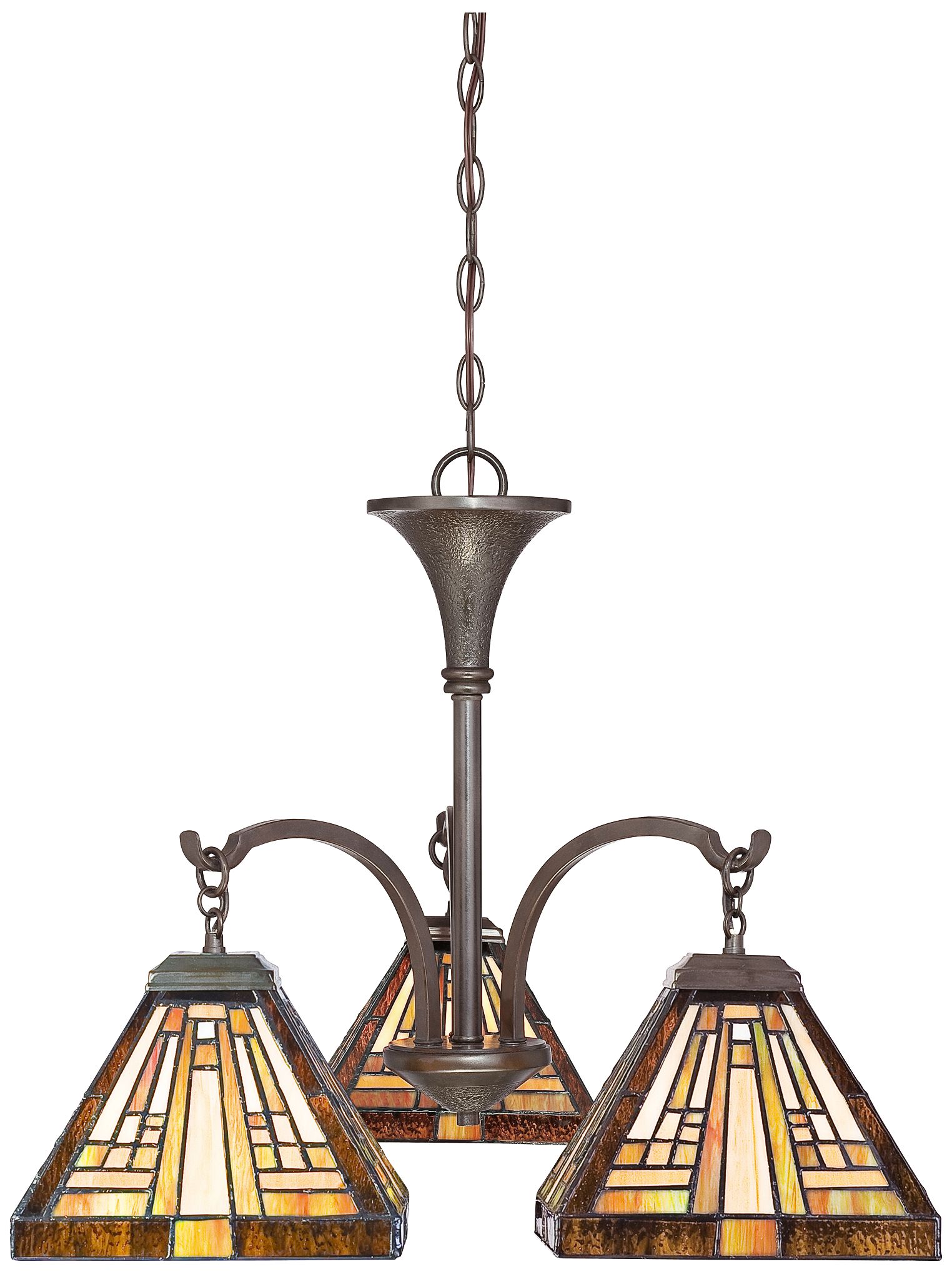 Quoizel Stephen Tiffany Glass Dinette Chandelier