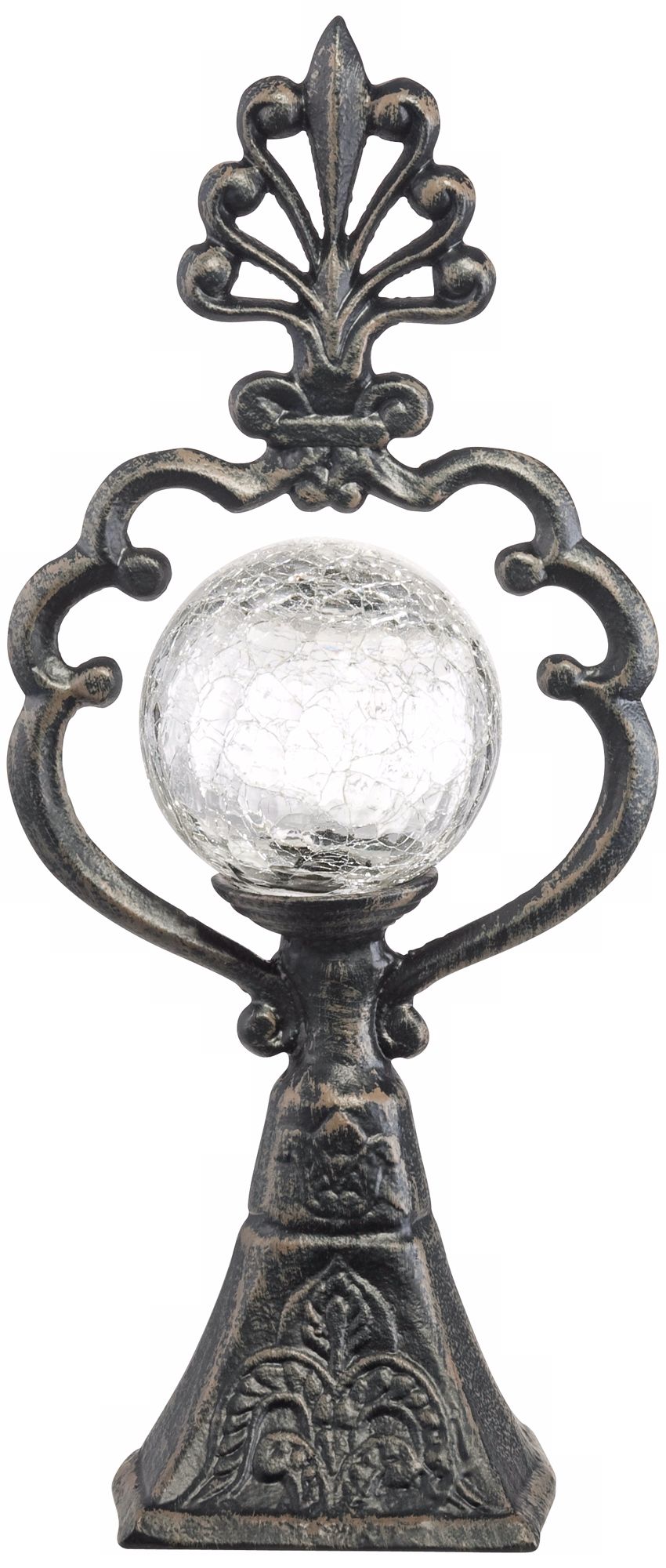 Metal and Glass Orb Decorative Finial