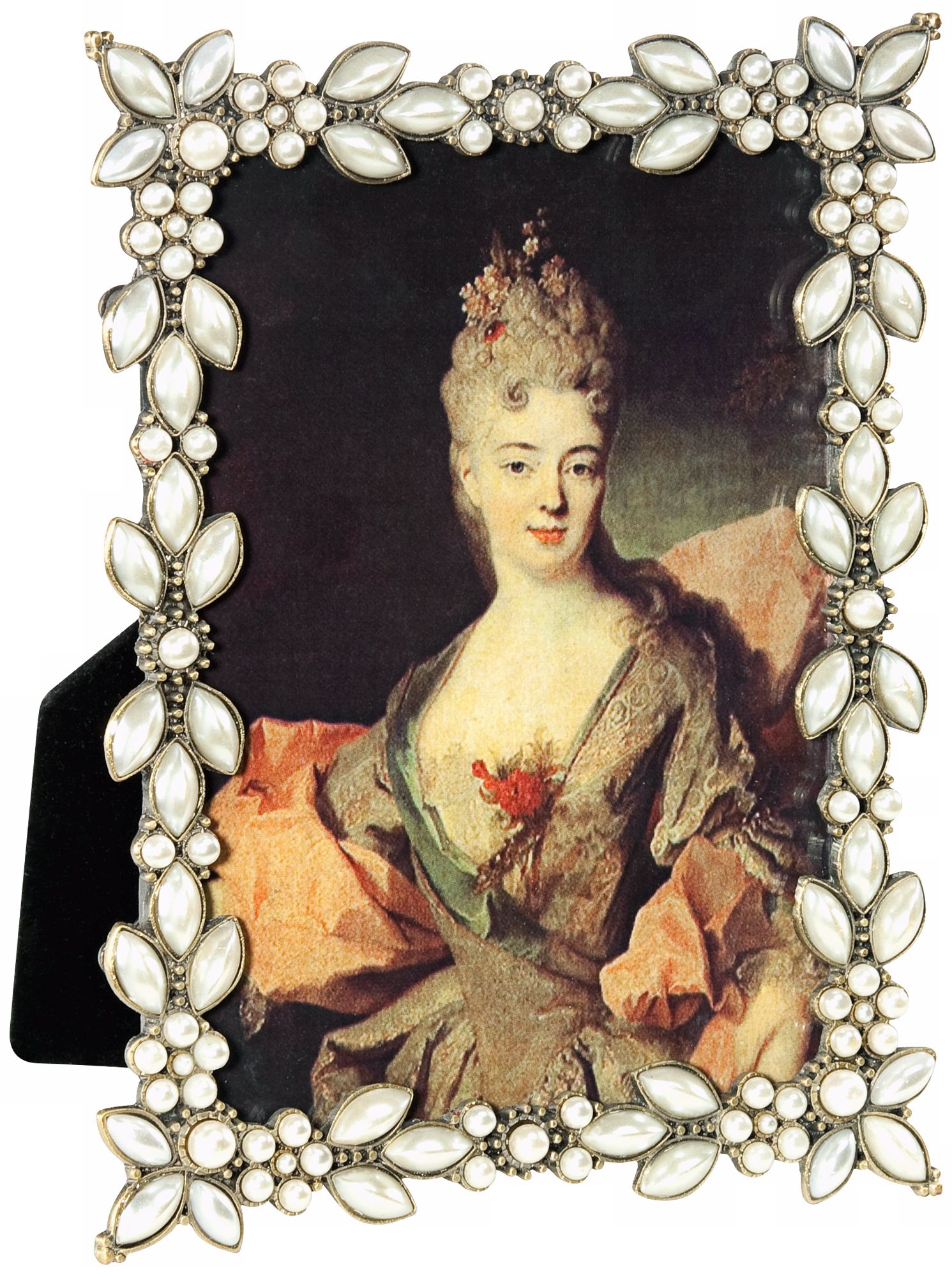 Pewter and Faux Pearl Frame