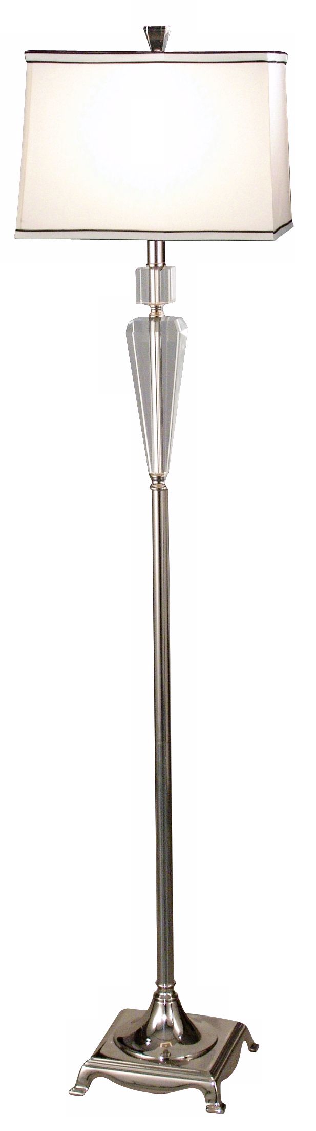 Dale Tiffany Prideaux Brushed Nickel and Crystal Floor Lamp