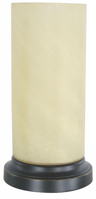 Sovereign Alabaster Glass & Bronze Uplight Accent Lamp