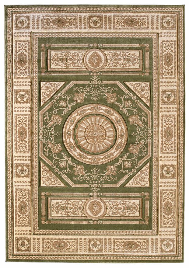 Mossa Collection Rotunda Green 710x106 Area Rug T0077