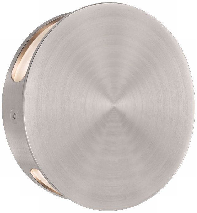 CSL Disc Double Satin Aluminum 4 3/4" Wide LED Wall Light