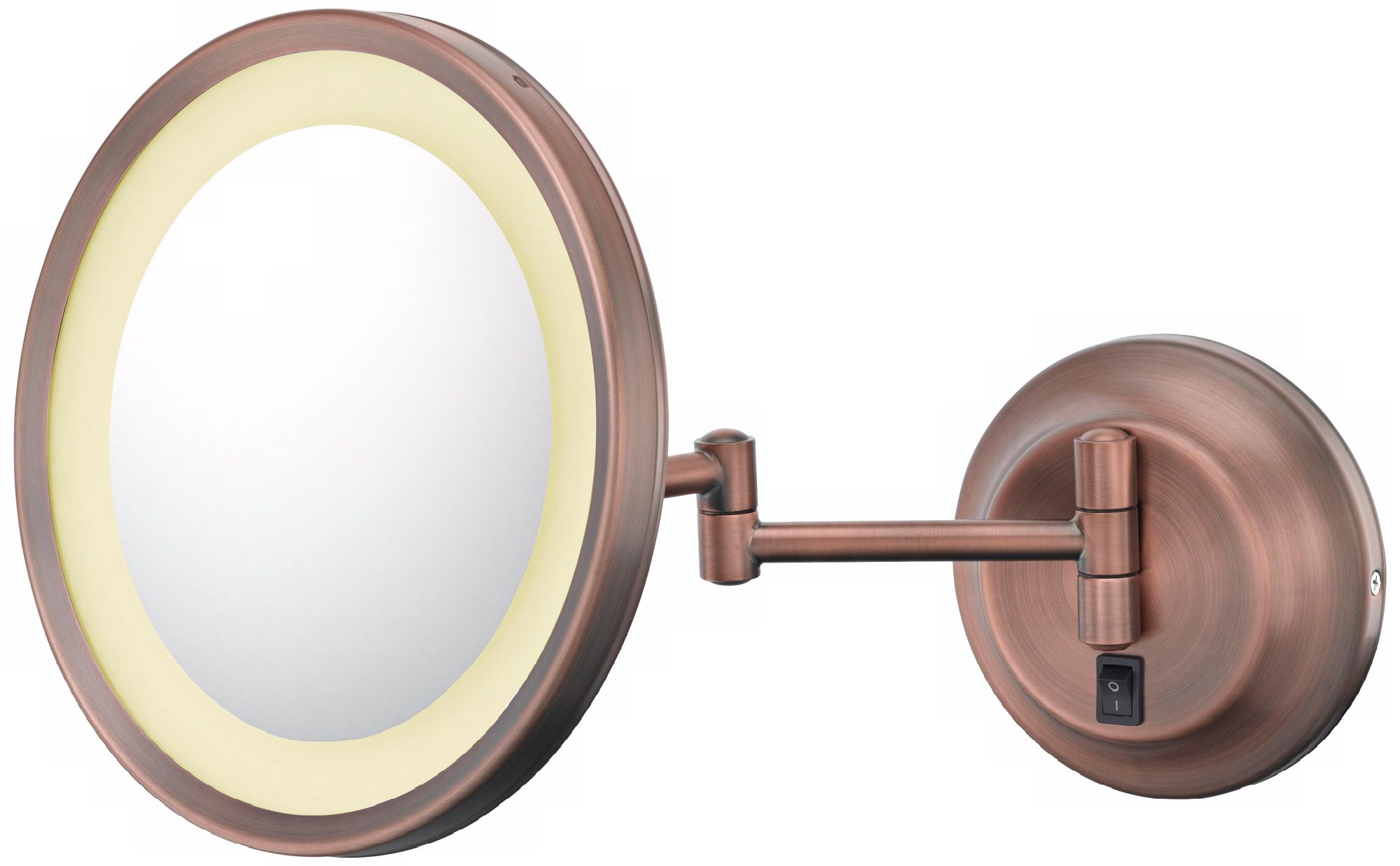 Aptations Hardwire Bronze Round LED Wall Mirror