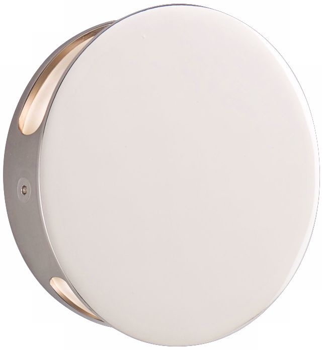 CSL Disc Double Polished Nickel 4 3/4" Wide LED Wall Light