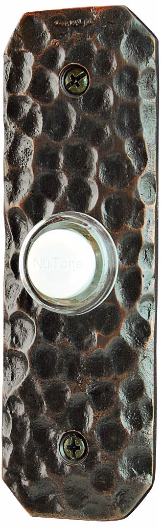 NuTone Peened Oil rubbed Bronze Wired Push Button Doorbell T0154