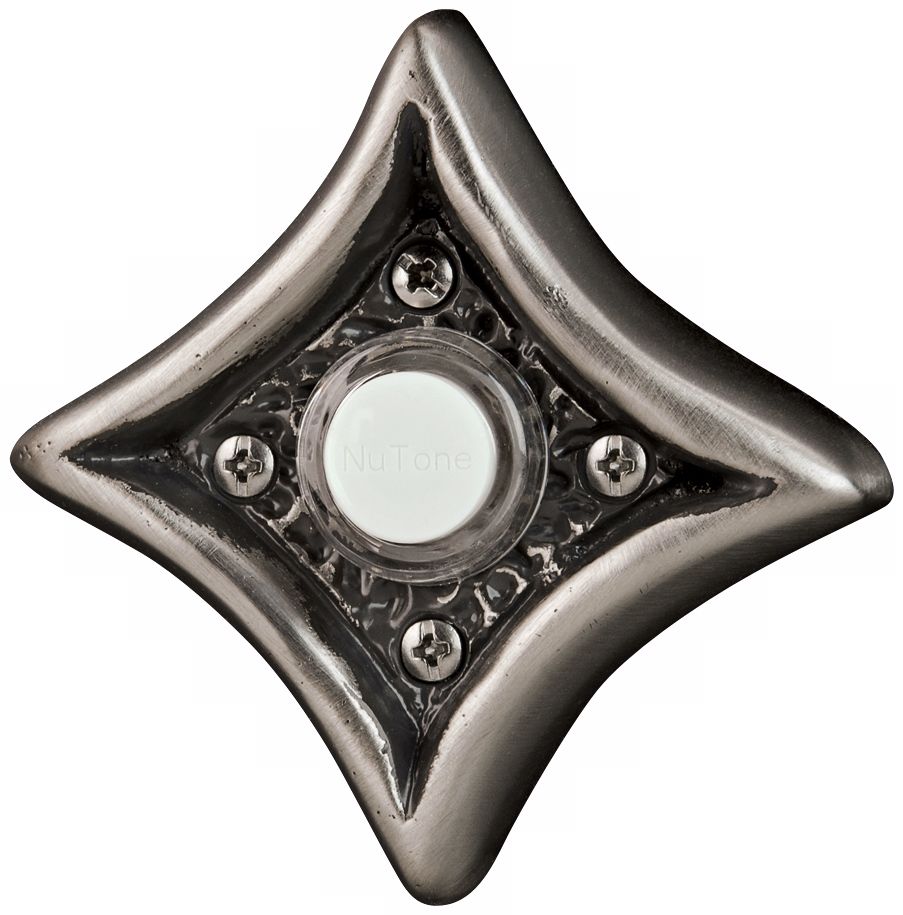 NuTone Coadey Pewter Wired Push Button Doorbell T0156