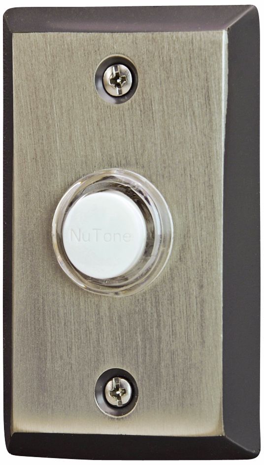 NuTone Ingot Pewter Wired Push Button Doorbell T0177